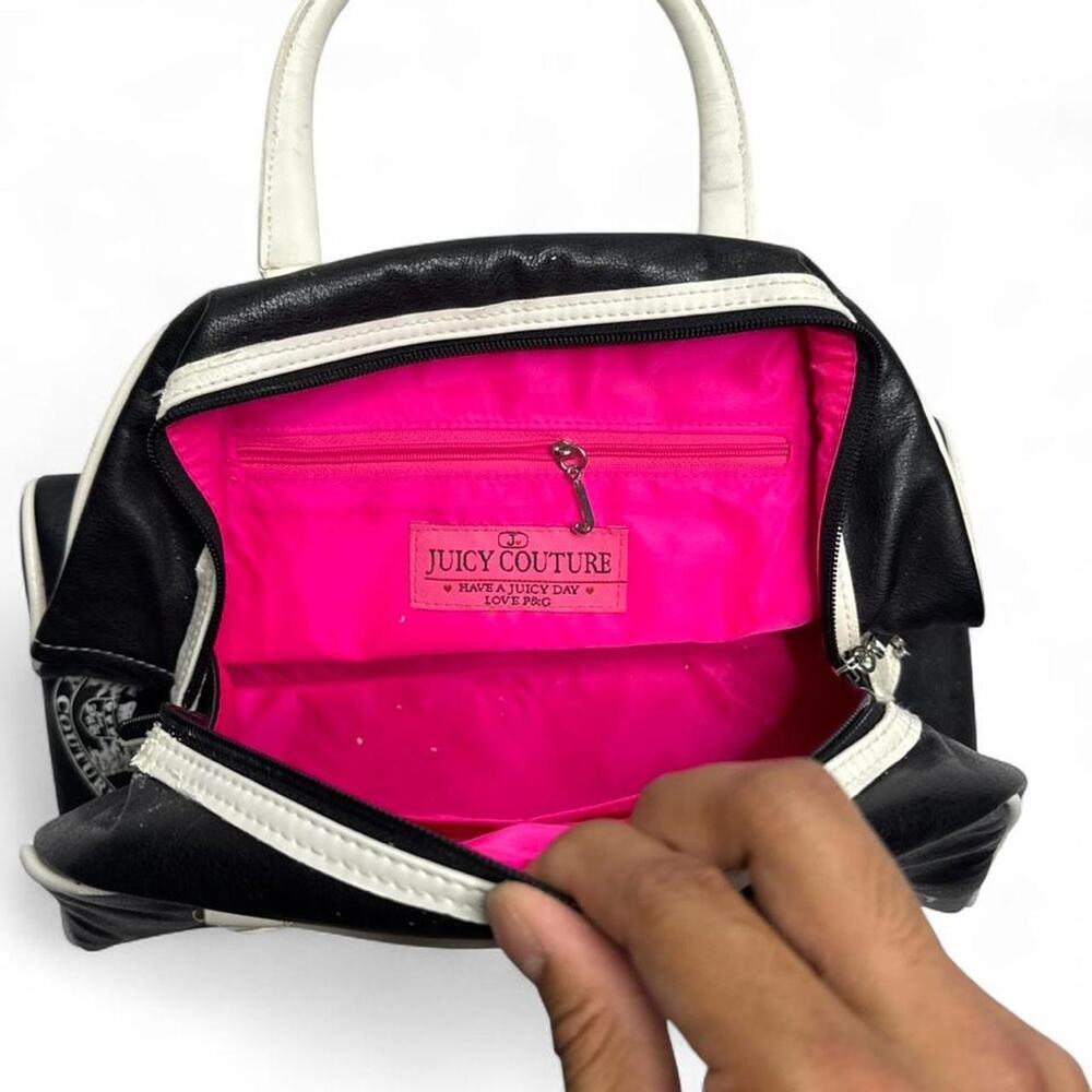 Juicy Couture Vintage Leather Princess of a bowler bag blackwhite RARE JUICY BAG - Picture 2 of 8